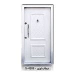 درب ضد سرقت فلزی دو قاب لوزی