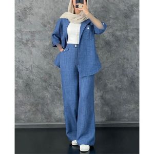 کت و شلوار زنانه شانتون تابستانه