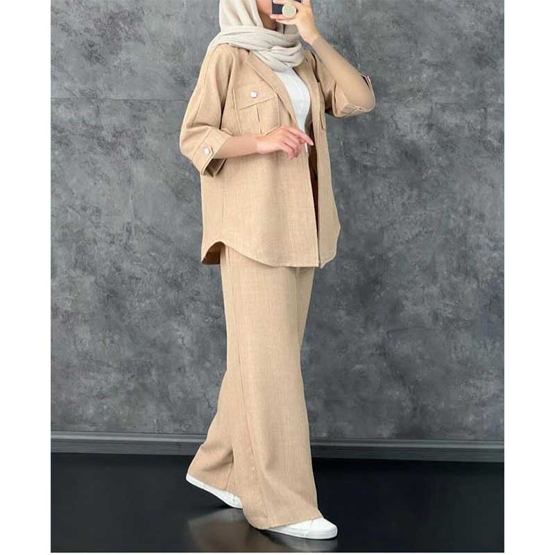 قیمت عمده و ارزان کت و شلوار شانتون تابستانه